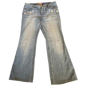 Dana Buchman Denim Jeans Women’s Size 8 / 29 Embellished‎ Floral Beaded Bootcut